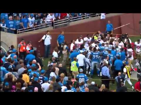 Lions vs 49ers 2011 Coaches Fight (And jim says what  the FU**)