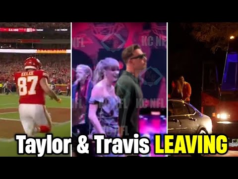 1 Minute Ago: Travis Kelce LEAVES Sofi Stadium with Taylor Swift in Rolls Royce after Chiefs Win