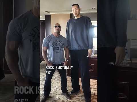 Why does The Rock lie about his height?