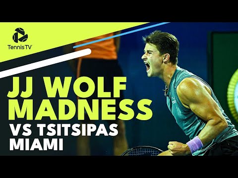 JJ Wolf Crazy Tennis vs Tsitsipas! | Miami 2022 Highlights