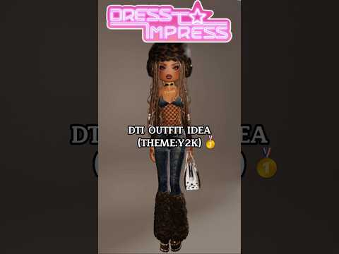 Dti outfit idea (theme y2k) #roblox #dresstoimpress #dti #y2k #viral