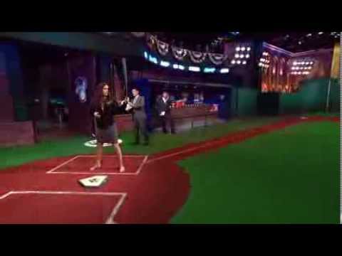 Lauren Shehadi taking swings in Studio 42