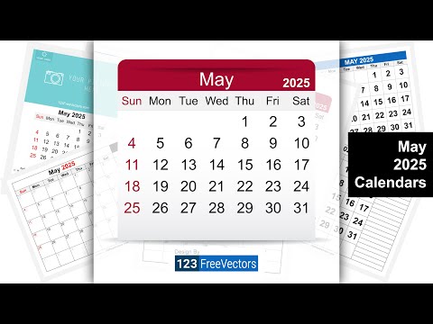 May 2025 Calendar | 123FreeVectors