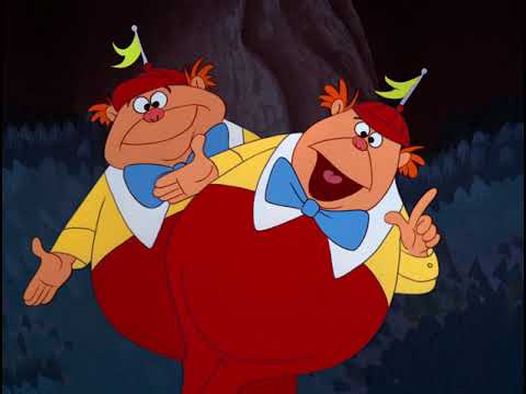 Alice's acquaintance with Tweedledum and Tweedledum (with English subtitle). HD