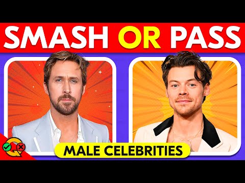 SMASH or PASS | Hottest Celebrity Male Edition 2024 🟢🔴 | Celebrity Quiz