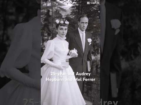 25-year-old Audrey Hepburn and Mel Ferrer on their wedding day in Switzerland, September 1954