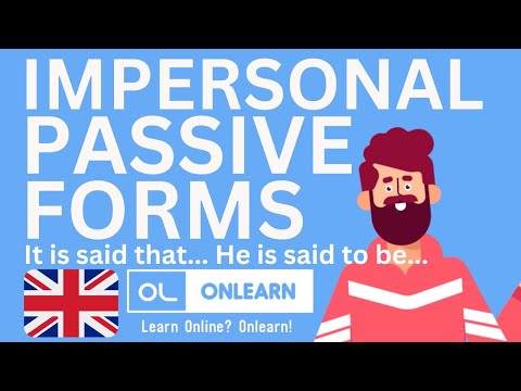 Impersonal Passive Forms (It is believed that.../ He is believed to be...) English Grammar.