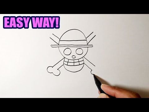 How to draw One Piece logo | Easy Drawing Ideas | Cara Menggambar | Gambar Grafiti