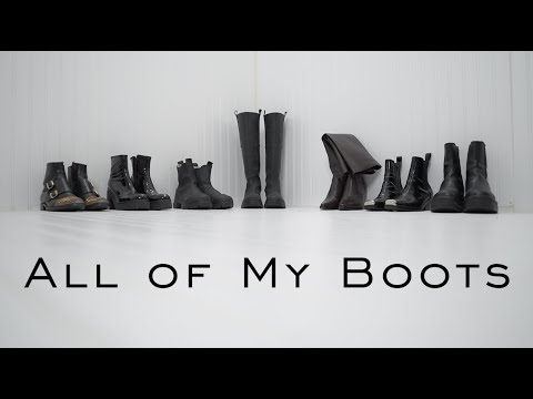 ALL OF MY BOOTS and why I own each of them : Minimalist Fashion : Edgy Chic : Emily Wheatley