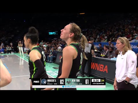 🫢 TECHNICAL, Jonquel Jones THROWS DOWN Alanna Smith | WNBA New York Liberty vs Minnesota Lynx