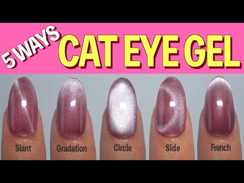 How to Use Cat Eye Magnetic Gel Polish in 5 Patterns💅【ASKA NAILS】