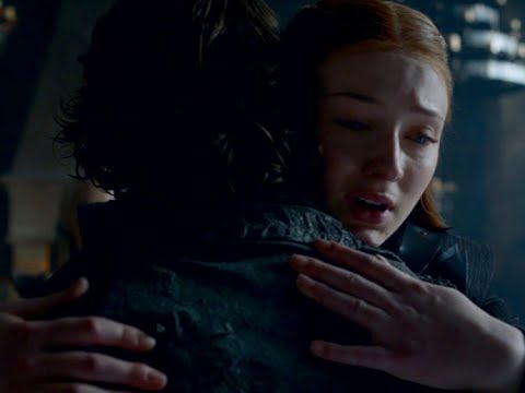 Game of Thrones S8 e2 - Sansa and Theon reunion at Winterfell