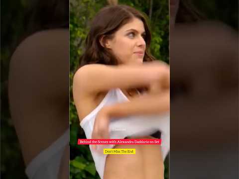 Behind the Scenes with Alexandra Daddario on Set #shorts #ytshorts