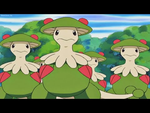 A group of Shroomish evolve into Breloom