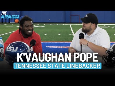 2023 Tennessee State Spring Game: K'Vaughan Pope (Tennessee State LB) Interview | The Bluebloods