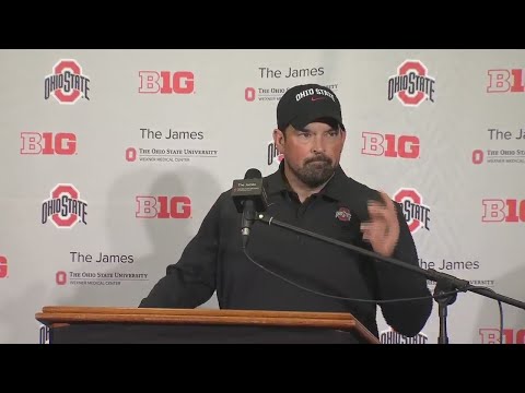 Ryan Day reacts to K'Vaughan Pope storming off field in 2nd quarter of Ohio State-Akron game