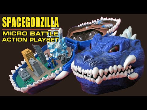 RARE SpaceGodzilla Micro Battle Playset