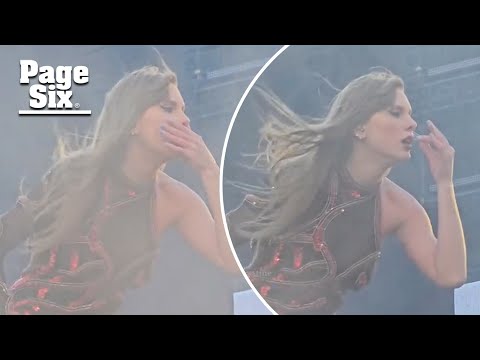 Taylor Swift seen wiping snot on Eras Tour costume during Scottish concert that left her ‘frozen’