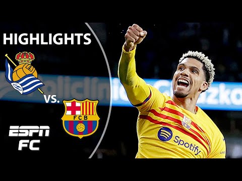 🚨 DRAMA AT THE FINISH! 🚨 Real Sociedad vs. Barcelona | LALIGA Highlights | ESPN FC