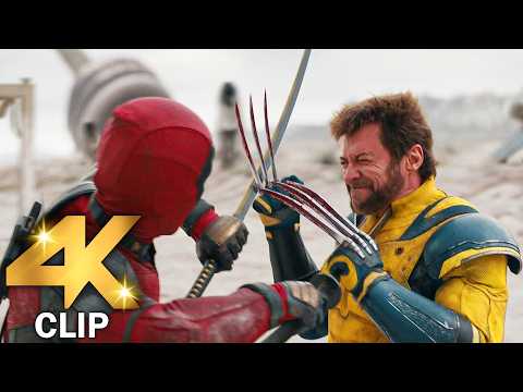 Deadpool Vs Wolverine - Fight Scene | DEADPOOL & WOLVERINE (2024) Movie CLIP 4K