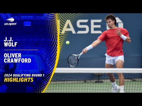 J.J. Wolf vs. Oliver Crawford Highlights | 2024 US Open Qualifying Round 1