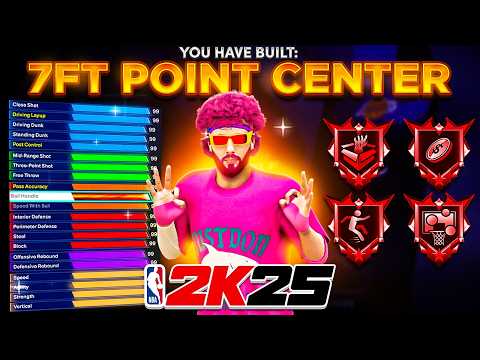 This 7FT POINT CENTER has CRACKED NBA 2K25… DEMIGOD 7'0 ISO BUILD!