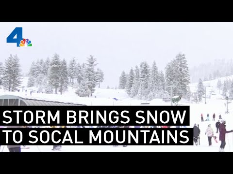 Storm Brings Snow to the Mountains in Running Springs | NBCLA