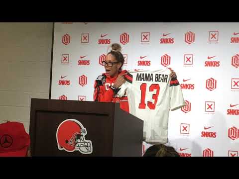 Odell Beckham Jr.’s mom is proud to wear Cleveland Browns jersey