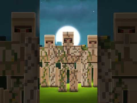 Minecraft iron golem vs pillagers #shorts #minecraft