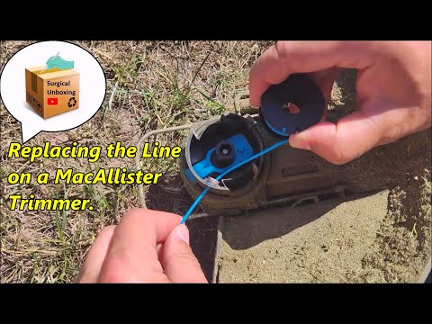 Replacing the Line on a MacAllister Trimmer | @SurgicalUnboxing