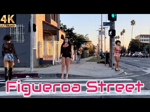 Figueroa Street at Sunset 🌅 Ep. 4 | Los Angeles, California  [4K]