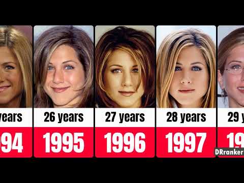 Jennifer Aniston from 1992 to 2023