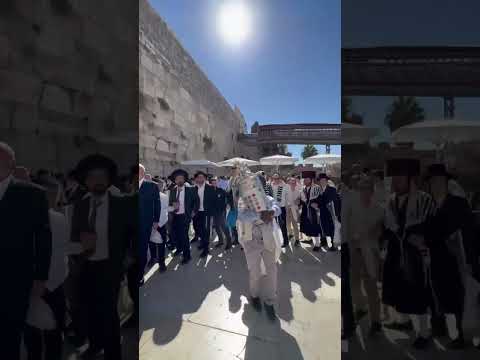 All Jews DANCING at the Western Wall. #israel #sukka