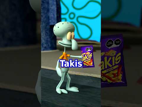 Squidward has Takis..🥺 #squidwardmemes #spongebob #spongebobcharacters