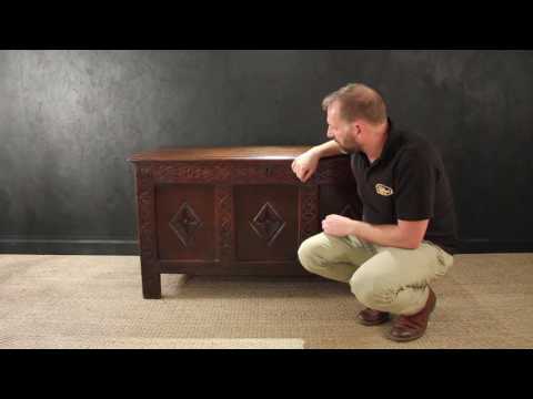 Antique  early 18th Century Oak Coffer or Chest