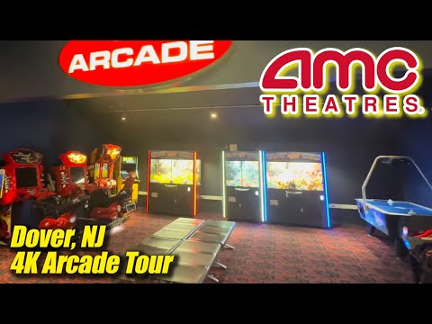 AMC Rockaway 16 (Dover NJ), 4K movie theater arcade walkthrough & tour, August 2024