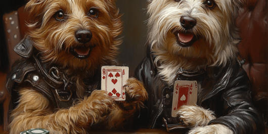 dogs playing poker