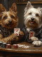 dogs playing poker