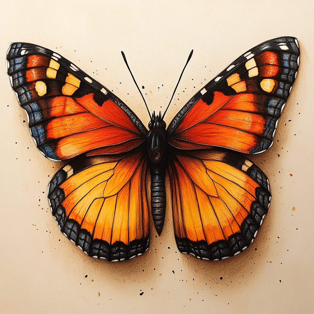 how to draw a butterfly